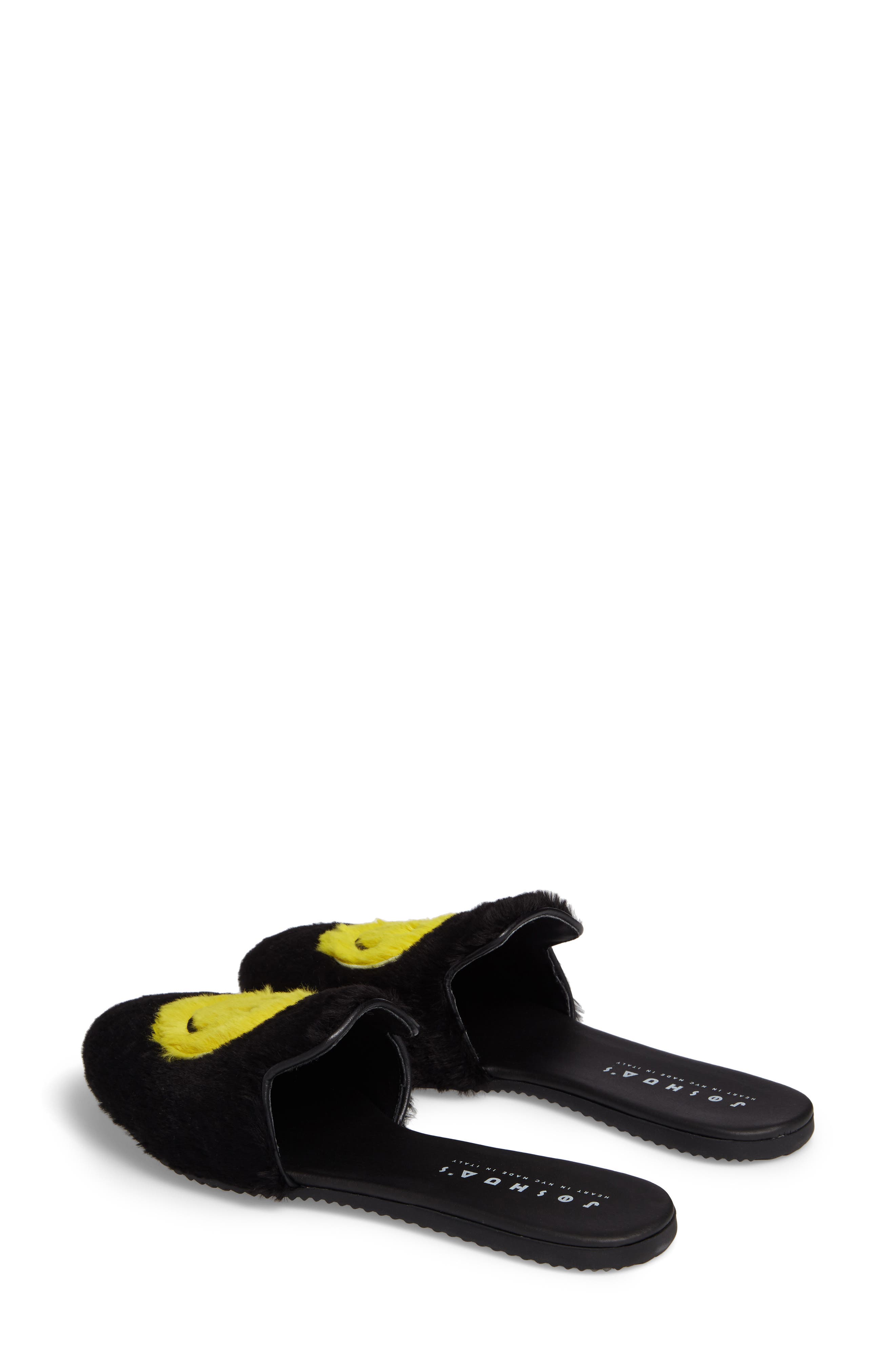 JOSHUA SANDERS Smile Genuine Rabbit Fur Loafer Mule, Main, color, 