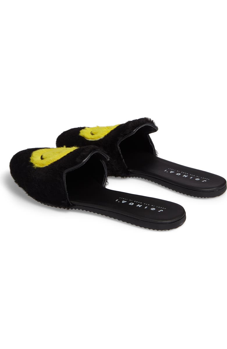 JOSHUA SANDERS Smile Genuine Rabbit Fur Loafer Mule, Main, color,