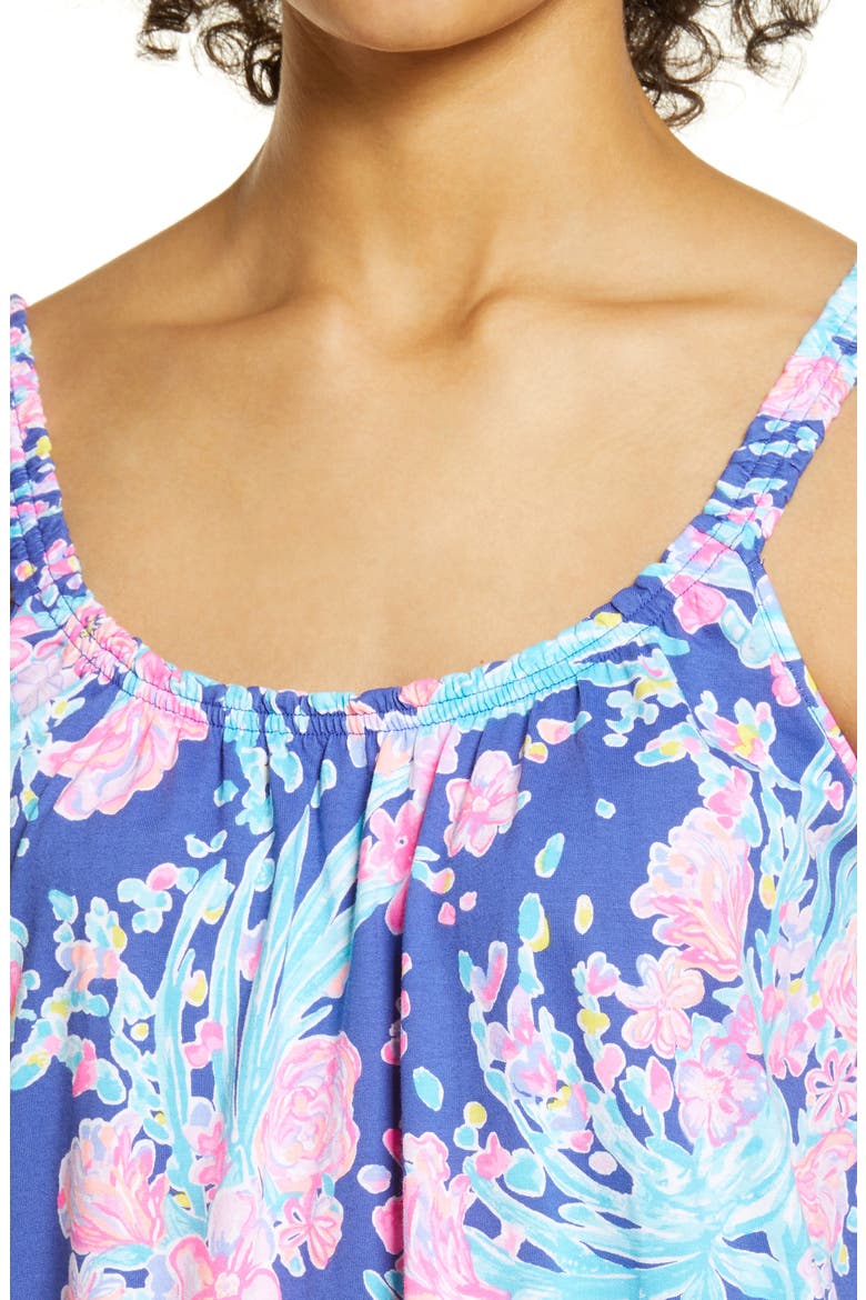 Loro Floral Knit Sundress, Alternate, color, CORSICA BLUE TOUCAN PARTY
