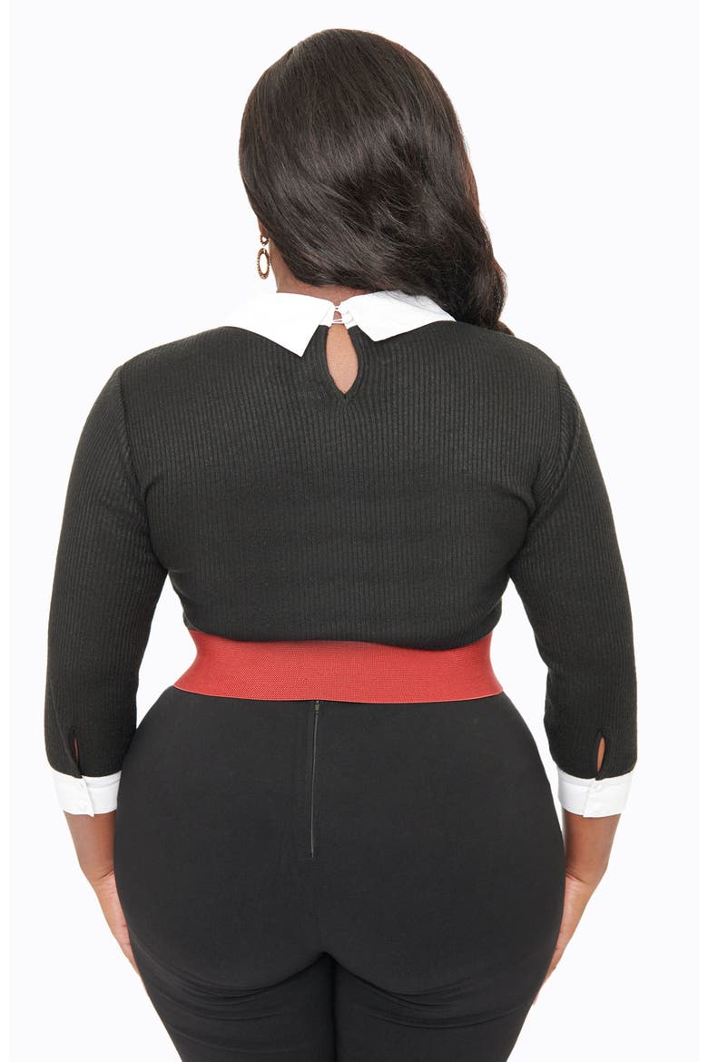Plus Size Sabrina Sweater, Alternate, color, Black