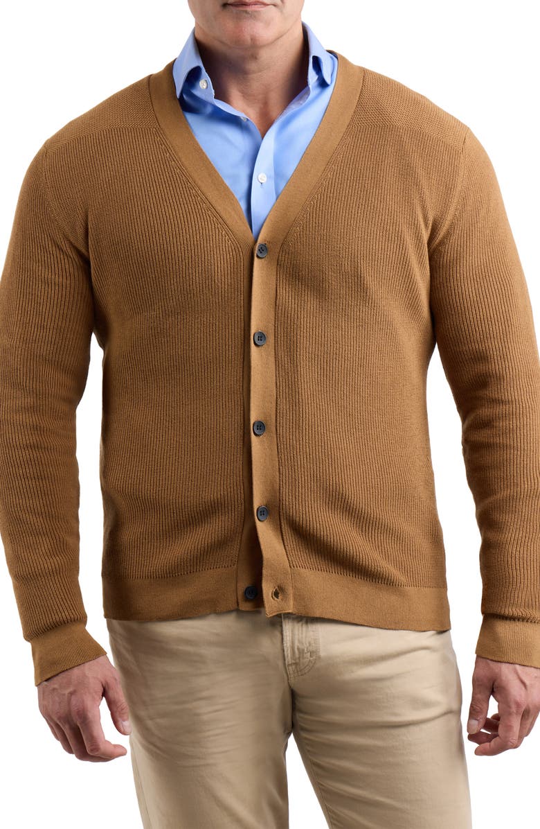 XRAY V-Neck Sweater Cardigan, Main, color, British Khaki