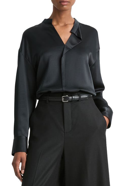 Draped Silk Shirt