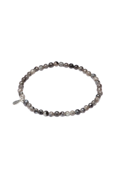 Tiny Rituals Larvikite Labradorite Energy Bracelet In Black Labradorite