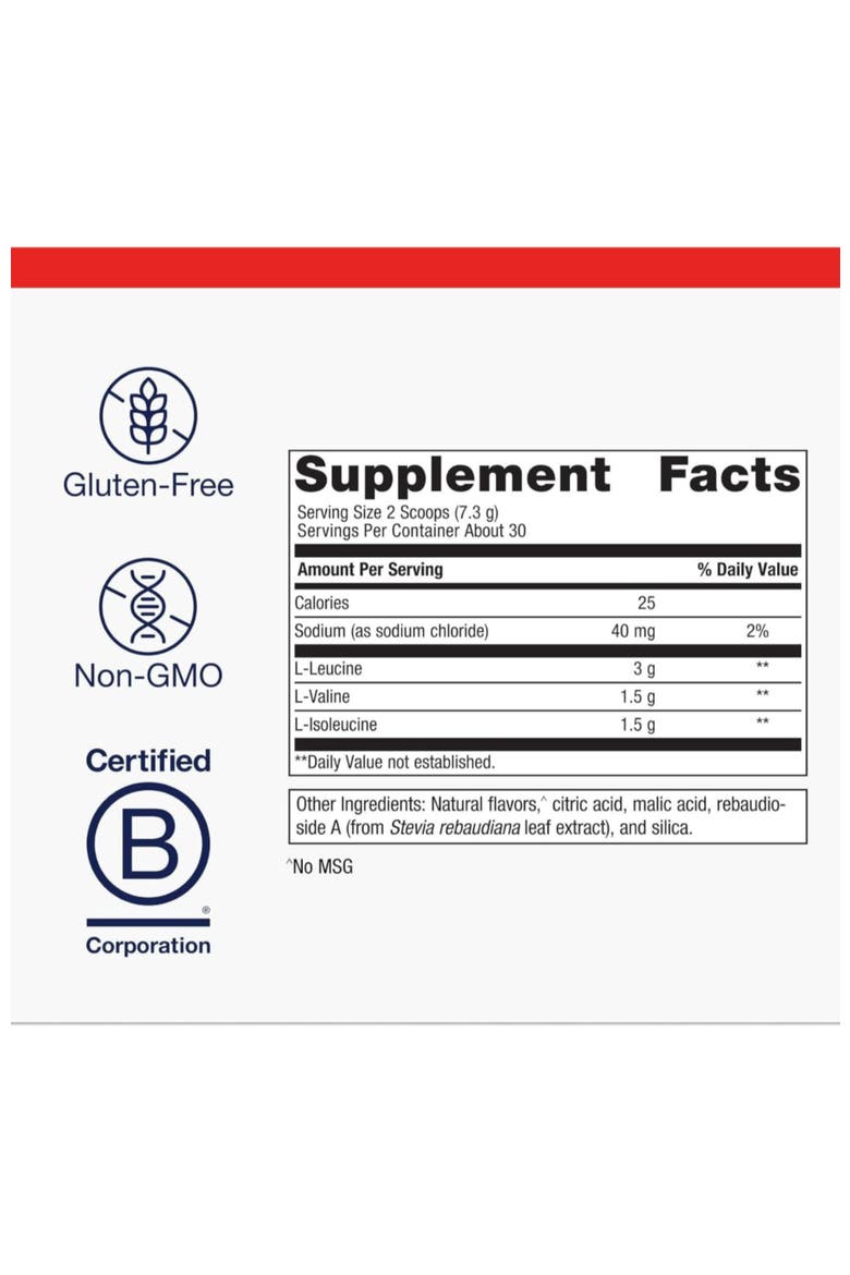 BCAAs Orange Mango Powder Muscle Recovery Supplement 30 Servings, Alternate, color, None