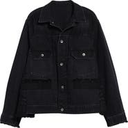 Sacai Mixed Media Denim & Tweed Trucker Jacket