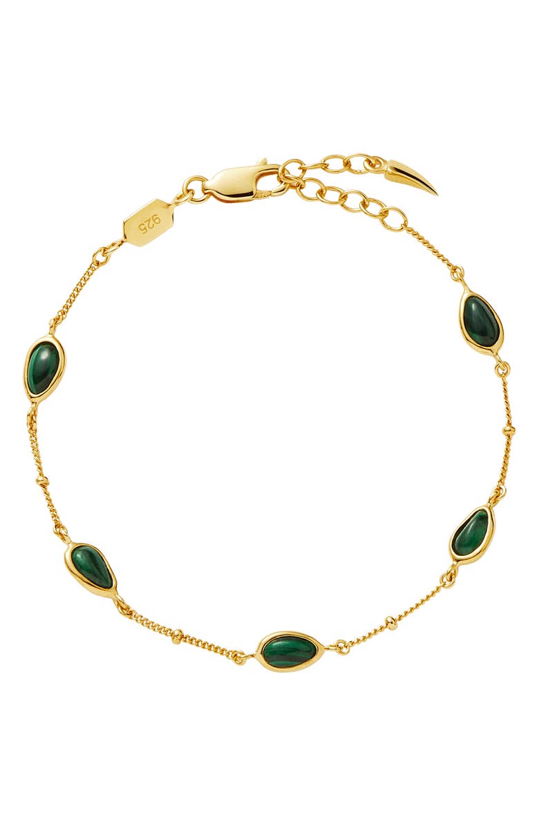 Missoma Malachite Station Bracelet, Main, color, 