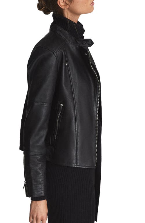 REISS REISS TALLIS LEATHER BIKER JACKET 