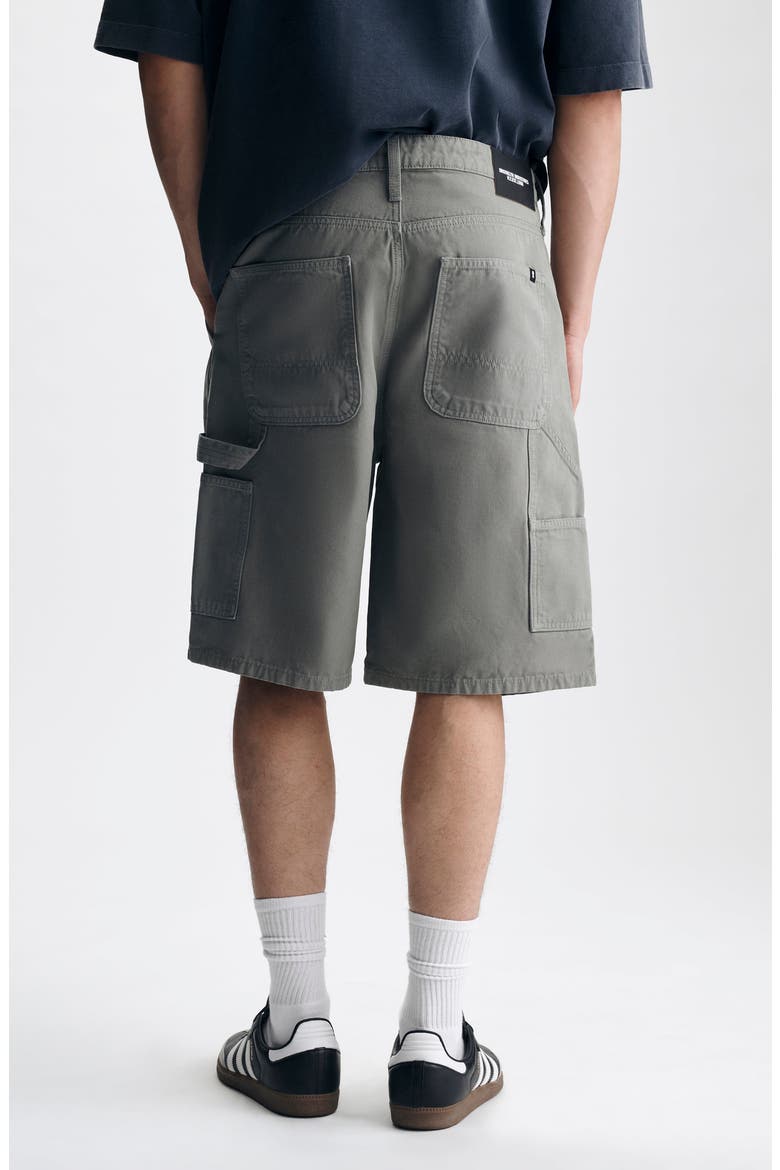 Williamsburg Relaxed Fit Cotton Canvas Carpenter Shorts, Alternate, color, BASIL GREEN COLORED