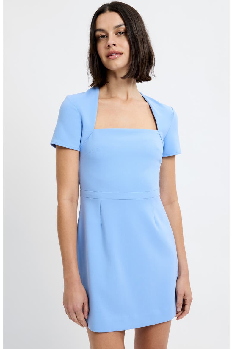 Whisper Square Neck Minidress, Alternate, color, BLUE HYDRANGEA