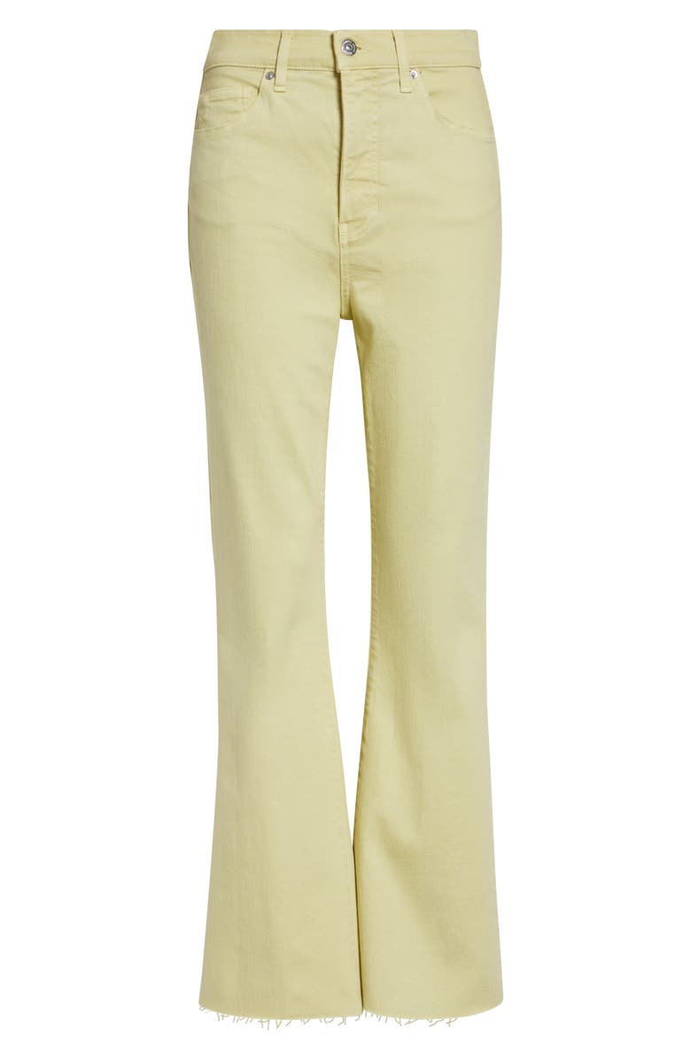Veronica Beard Carson Raw Hem High Waist Ankle Flare Jeans, Alternate, color, Pistachio