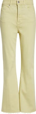Veronica Beard Carson Raw Hem High Waist Ankle Flare Jeans