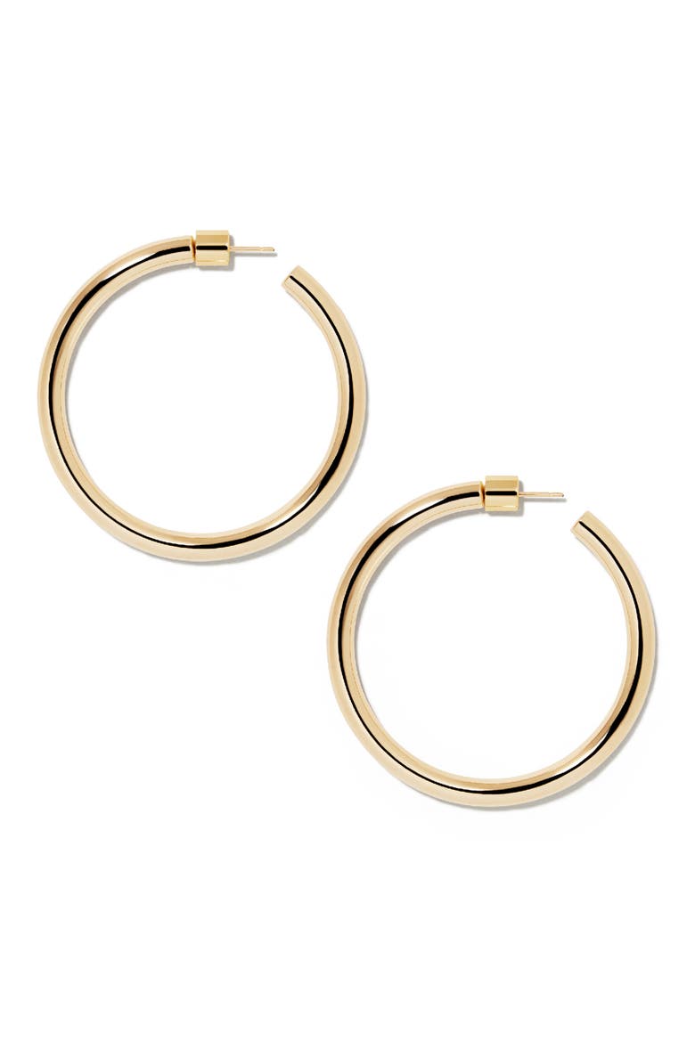 Lilly Baby Hoops, 1.5-Inch, Main, color, GOLD