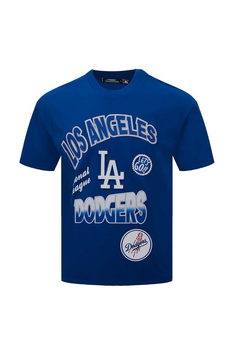 PRO STANDARD Men's Pro Standard Royal Los Angeles Dodgers Turn It Up Dropped Shoulder T-Shirt, Alternate, color, Royal