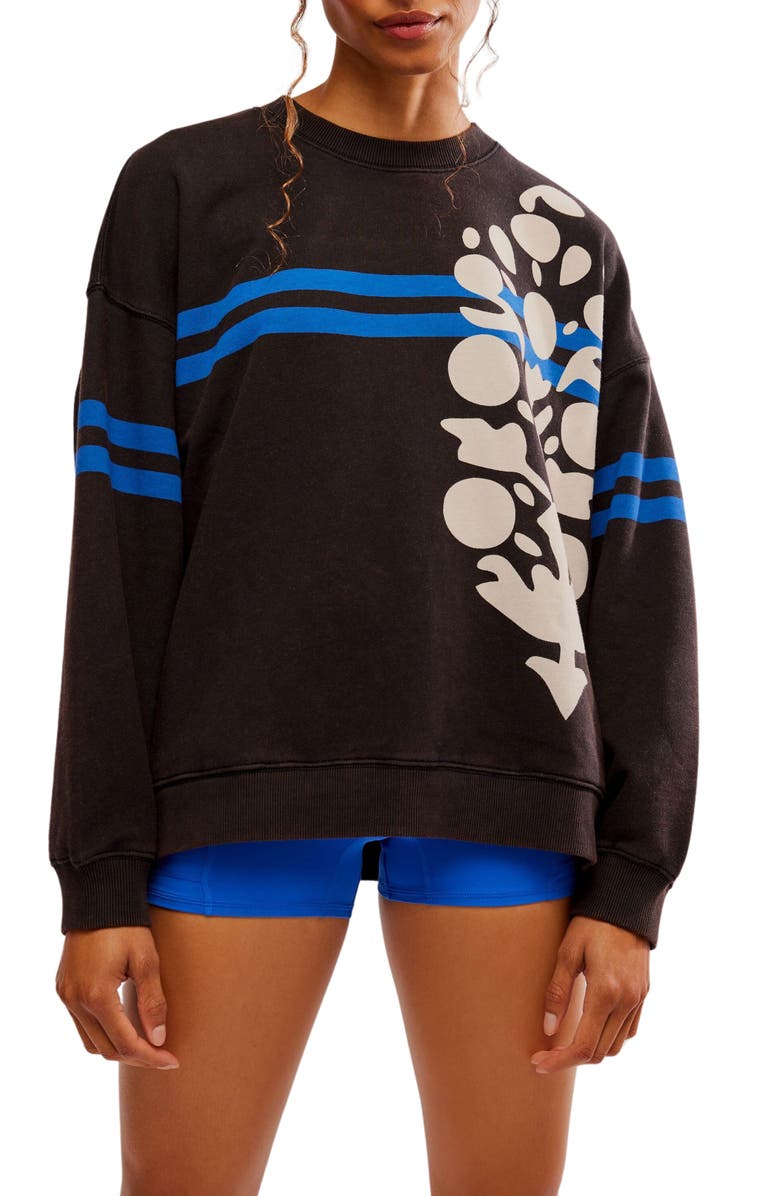 Free People FP Movement All Star Oversize Graphic Sweatshirt, Main, color,