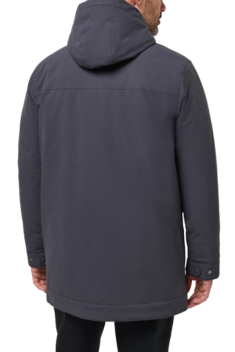 Mountain Pass Waterproof Hooded Long Jacket, Alternate, color, EBONY