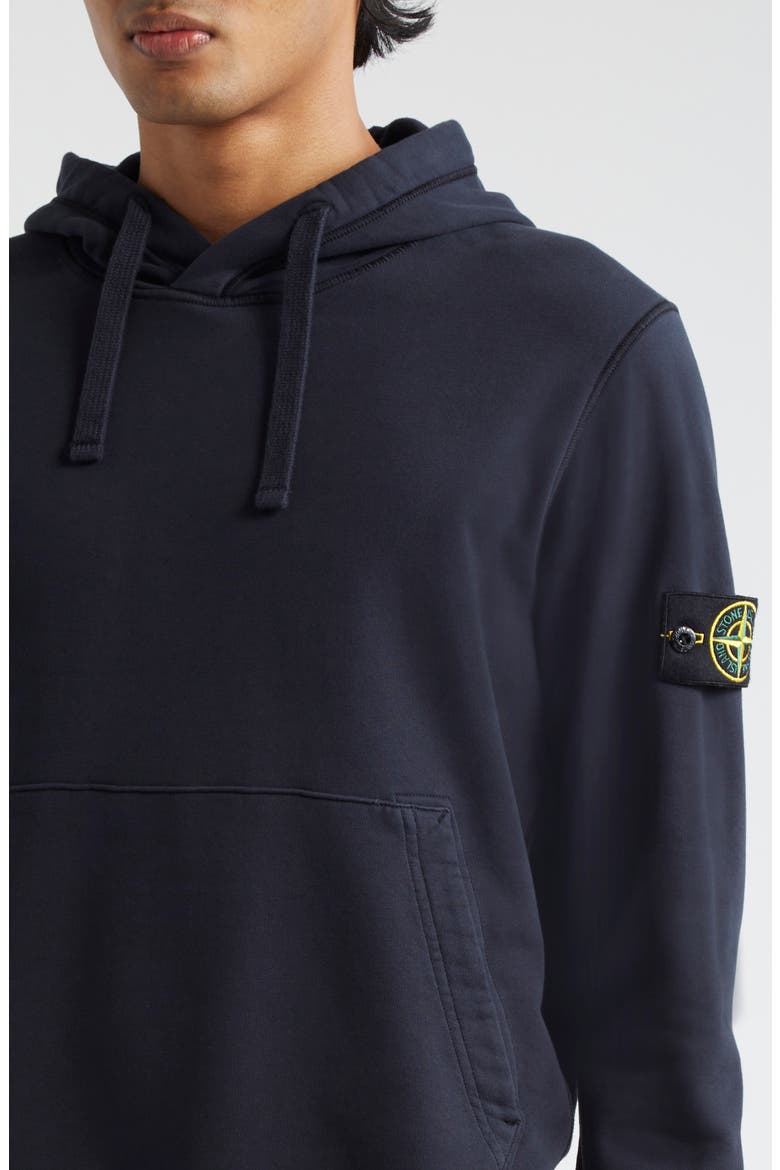 Logo Patch Cotton Hoodie, Alternate, color, NAVY BLUE