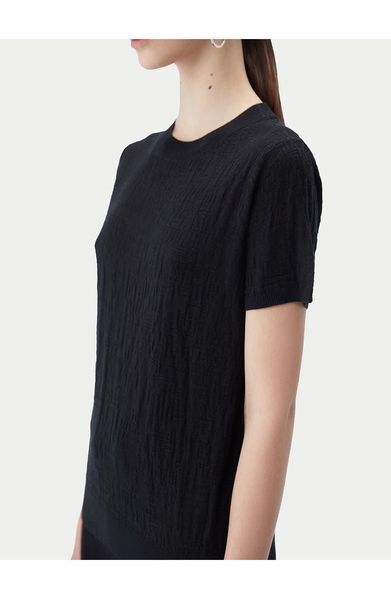 GOBI Mongolian Cashmere Silk Cashmere T-Shirt, Alternate, color, Black