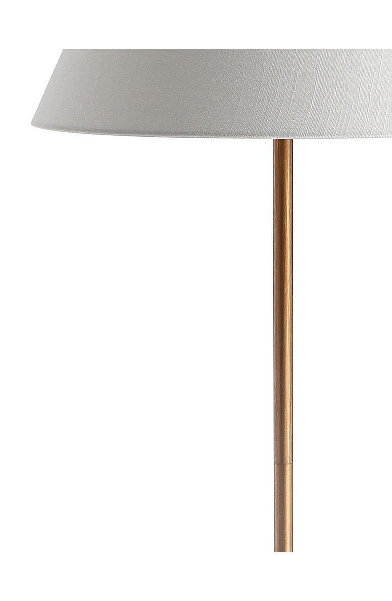 JONATHAN Y Miami 63.5" Minimalist Resin/Metal LED Floor Lamp, Alternate, color, Gold/White