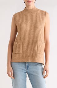 SUNDAY EDITION Mock Neck Knit Vest