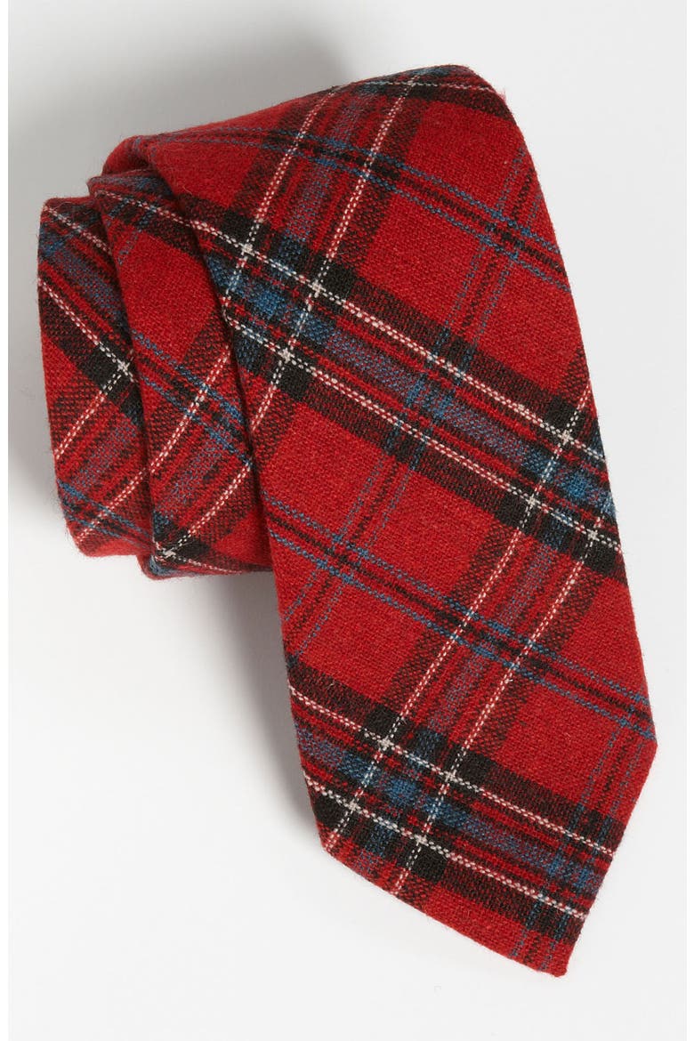 Woven Tie, Main, color, RED