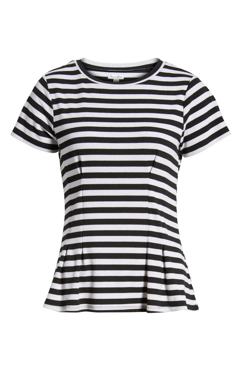 Love, Fire Stripe Peplum Tee, Alternate, color, 