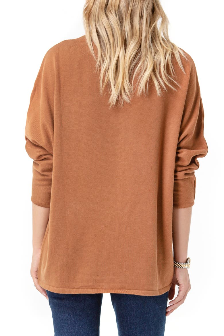 Let Loose Crossover Long Sleeve Maternity/Nursing Knit Top, Alternate, color, TOFFEE