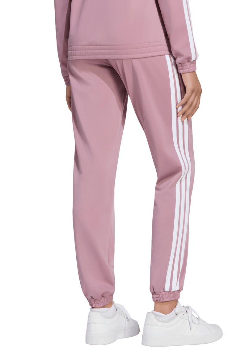 Essentials 3-Stripes Tricot Joggers, Alternate, color, MAGIC MAUVE/ WHITE