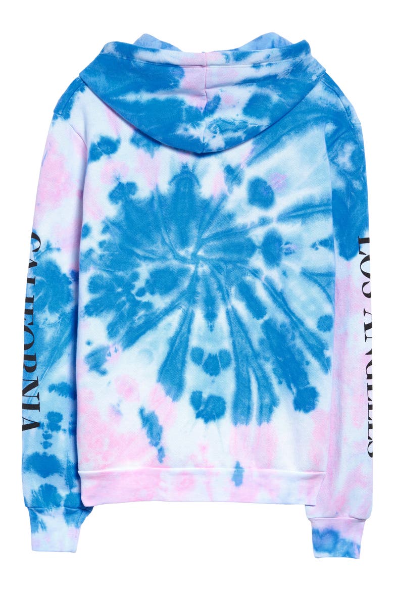 Radarte Tie Dye Hoodie, Alternate, color, BLUE/ PINK