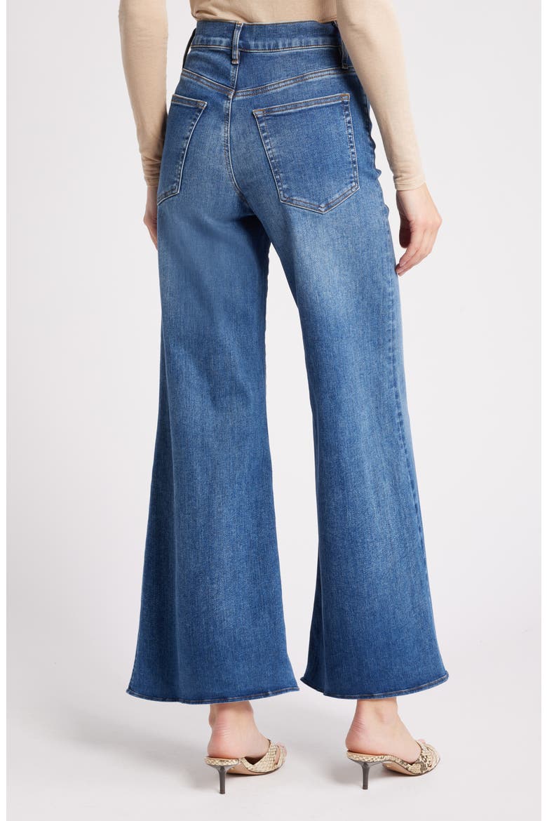 Le Palazzo Crop Wide Leg Jeans, Alternate, color, MERMAID