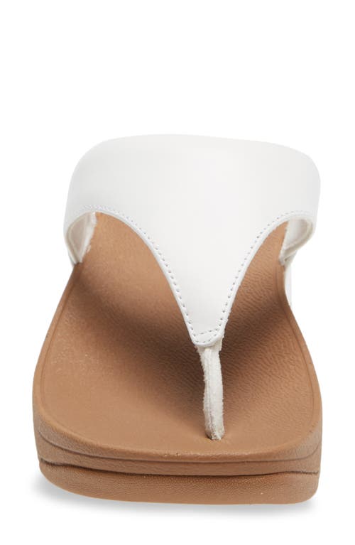 Fitflop Lulu Flip Flop In White Fabric