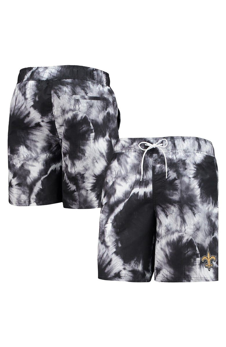 G-III SPORTS BY CARL BANKS Men's G-III Sports by Carl Banks Black New Orleans Saints Splash Volley Swim Shorts, Main, color, 