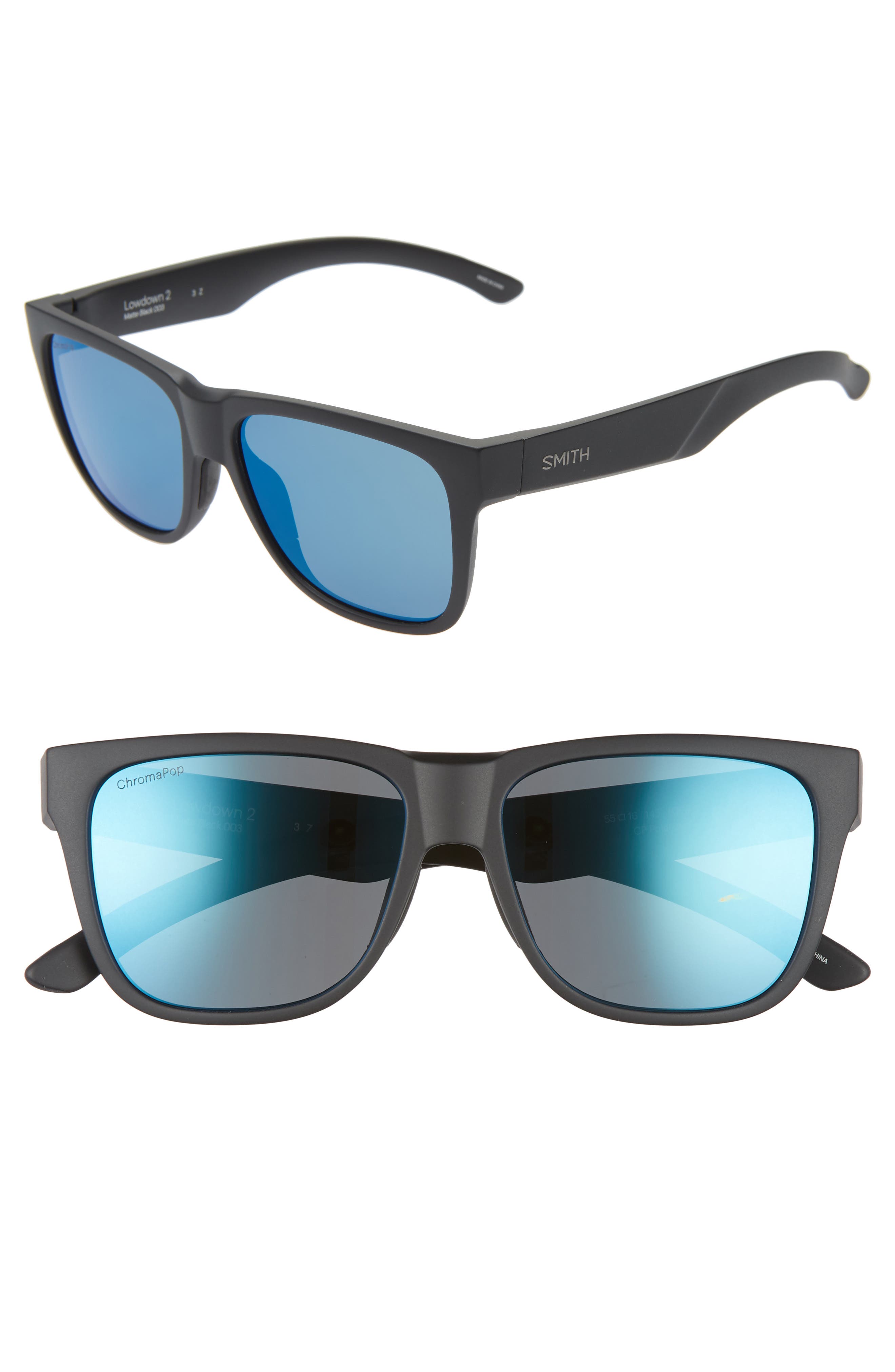 selected MATTE BLACK / CHROMAPOP POLARIZED BLUE MIRROR