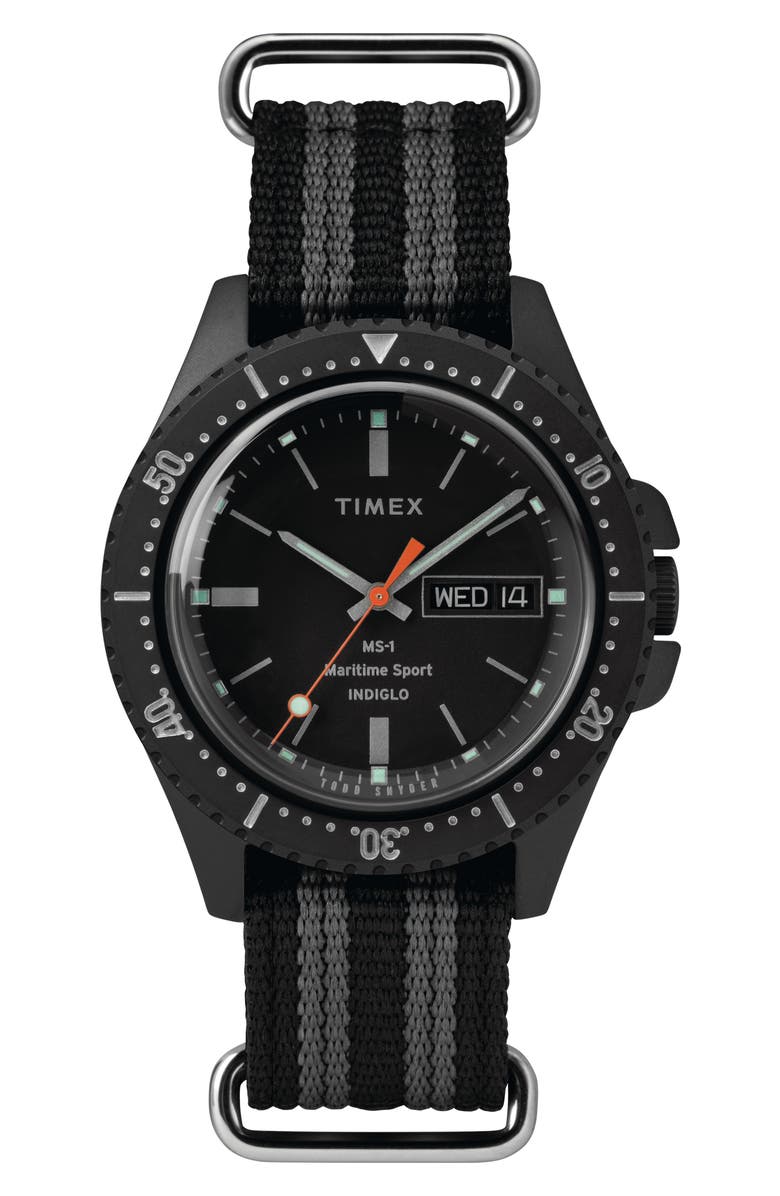 Timex<sup>®</sup> x Todd Snyder The Maritime NATO Strap Watch, 41mm, Main, color,