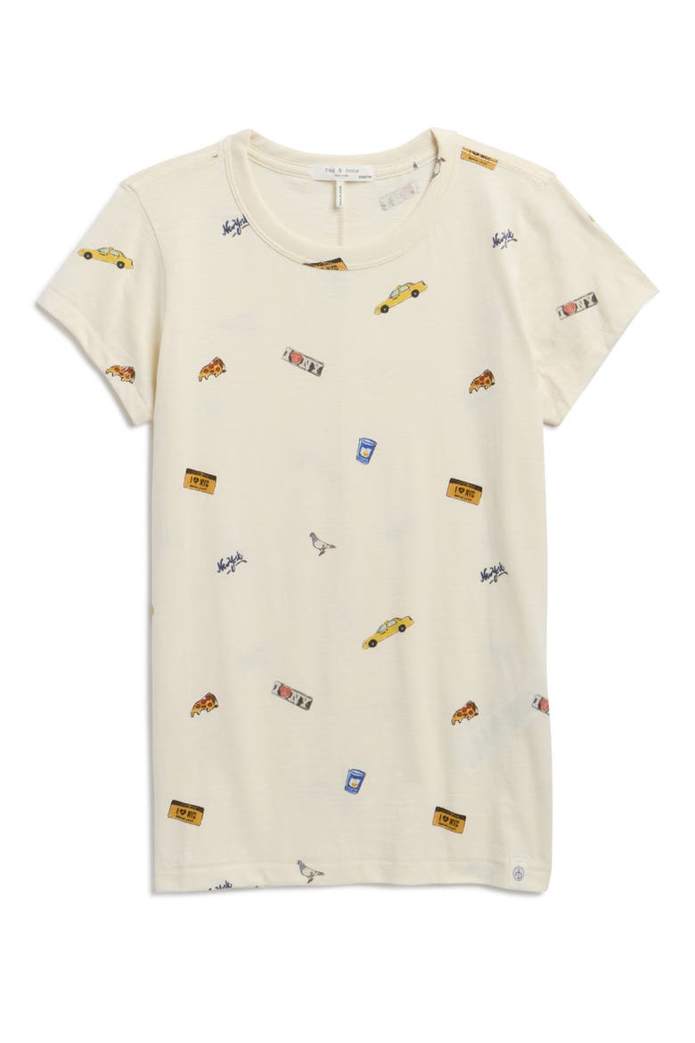 All Over NYC Patch T-Shirt, Main, color, IVORY MULTI