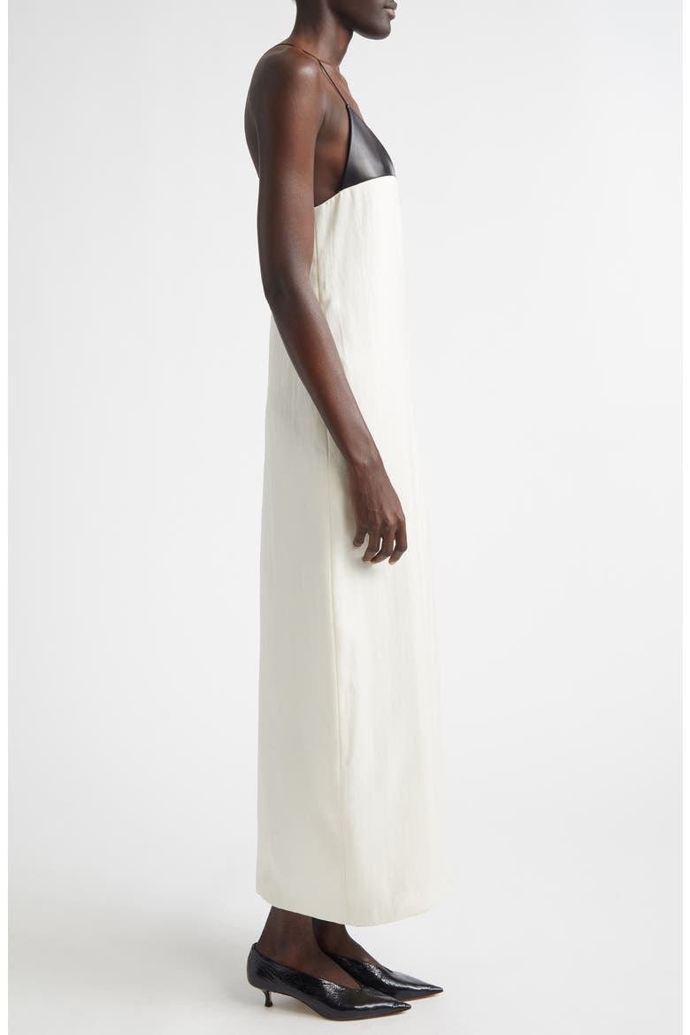 The Bridges Wool & Silk Column Dress, Alternate, color, CREAM/ BLACK