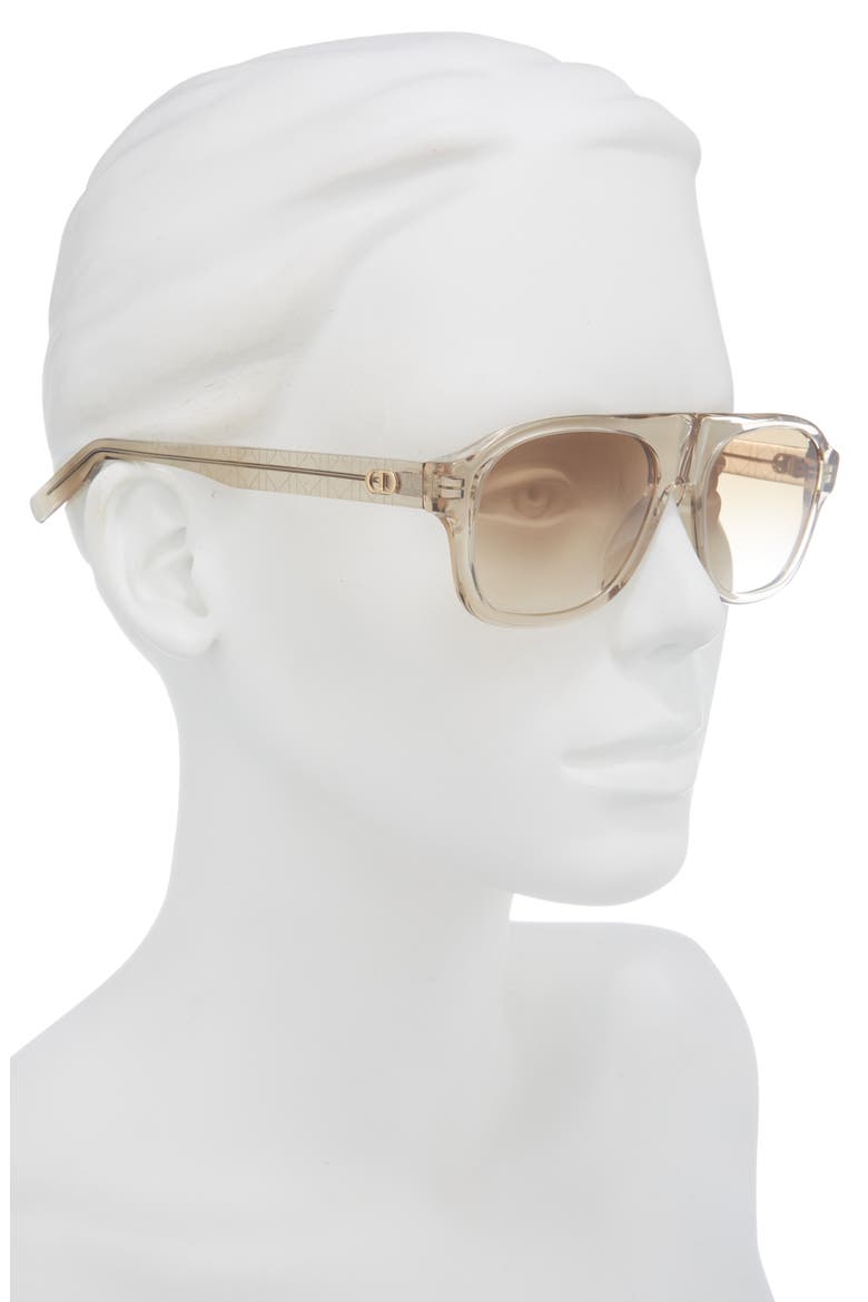 CD Icon A1I 55mm Gradient Pilot Sunglasses, Alternate, color, BEIGE/ OTHER / GRADIENT BROWN