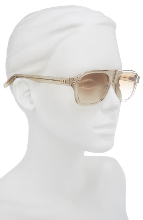 Dior Cd Icon A1i 55mm Gradient Pilot Sunglasses In Brown