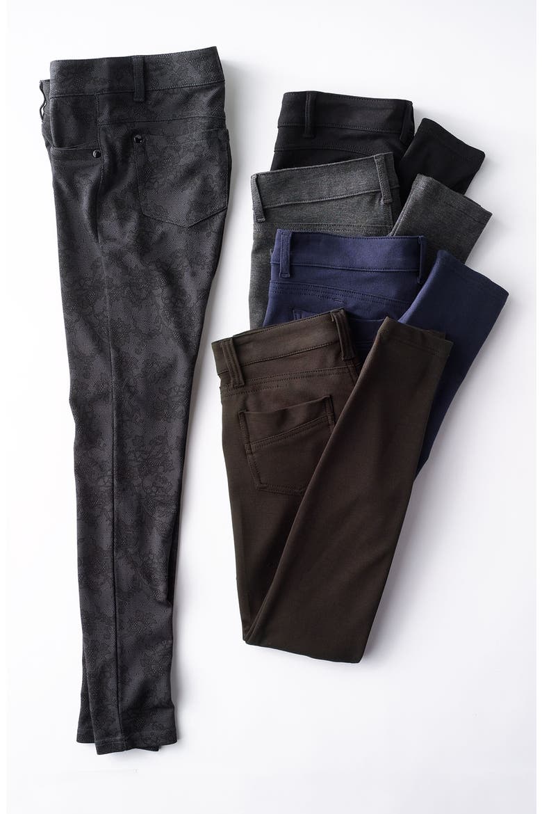 See Thru Soul Skinny Ponte Pants, Alternate, color, BROWN