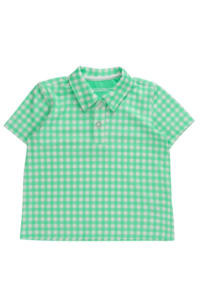 RuggedButts Boys Knit Short Sleeve Performance Polo, Main, color, Classic Spring Bud Gingham