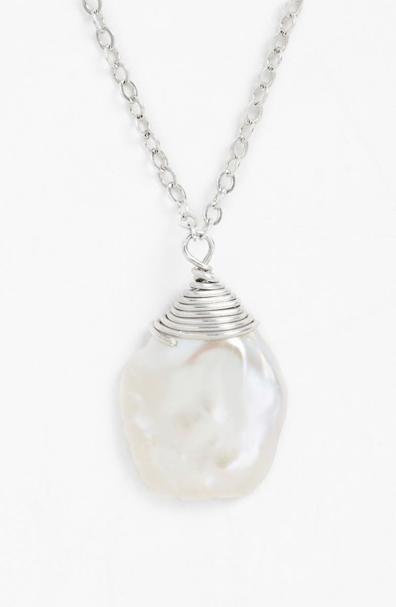 Dogeared 'One in a Million' Keshi Pearl Necklace, Alternate, color,