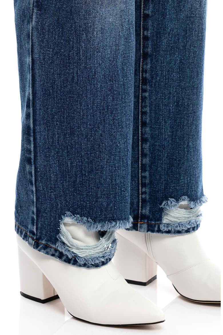 Ripped High Waist Straight Leg Jeans, Alternate, color, MINNA