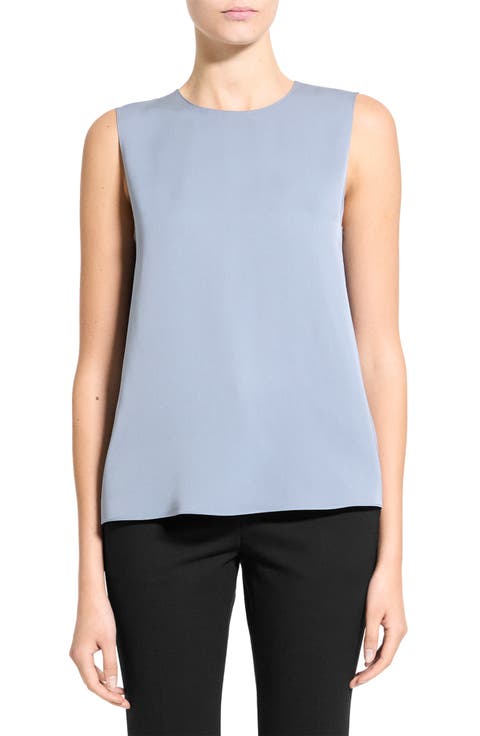 Sleeveless Silk Blouse