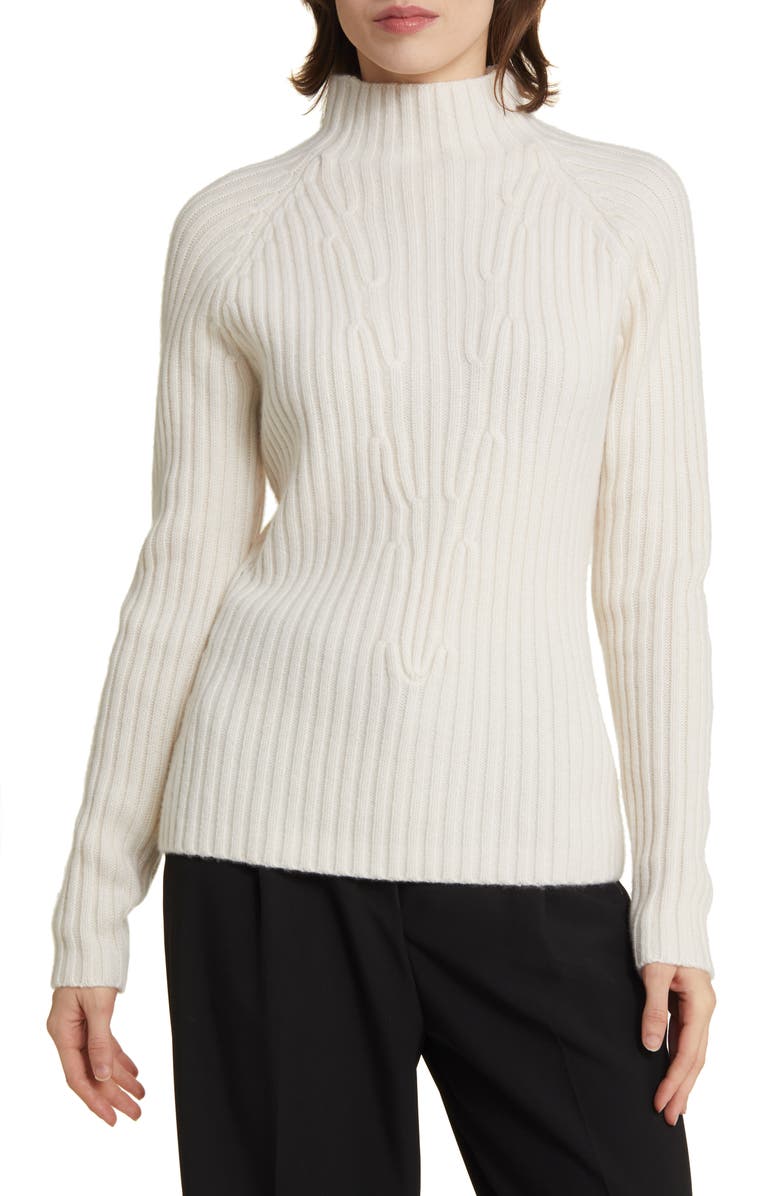 COS Slim Fit Cashmere Rib Sweater, Main, color,