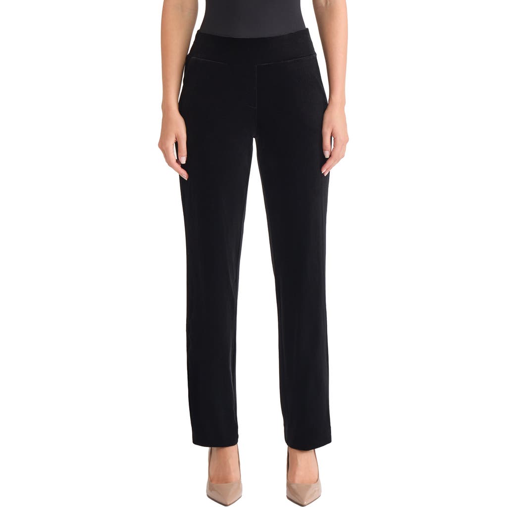 Jones New York Pull-on Straight Leg Pants In Black