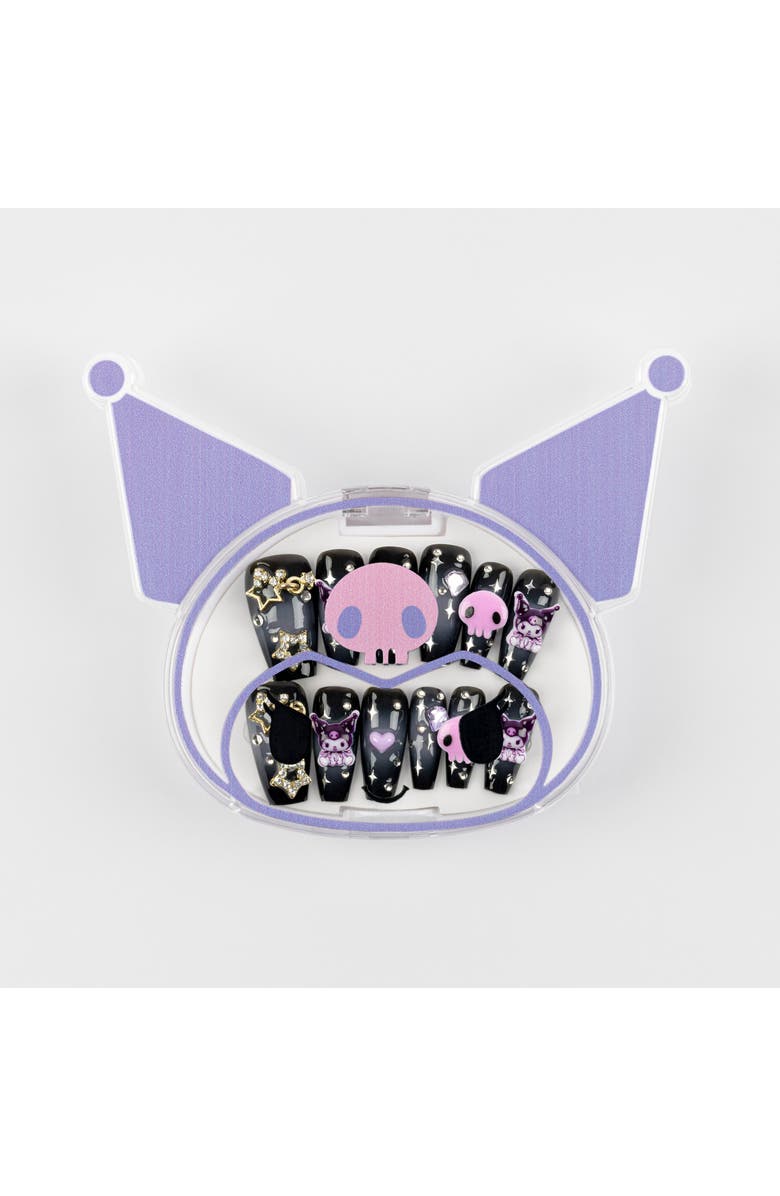 3H Nails Kuromi 3D Luxury Handmade Press-On Nails - 24-Piece Kit, Main, color, Black, Lavendar