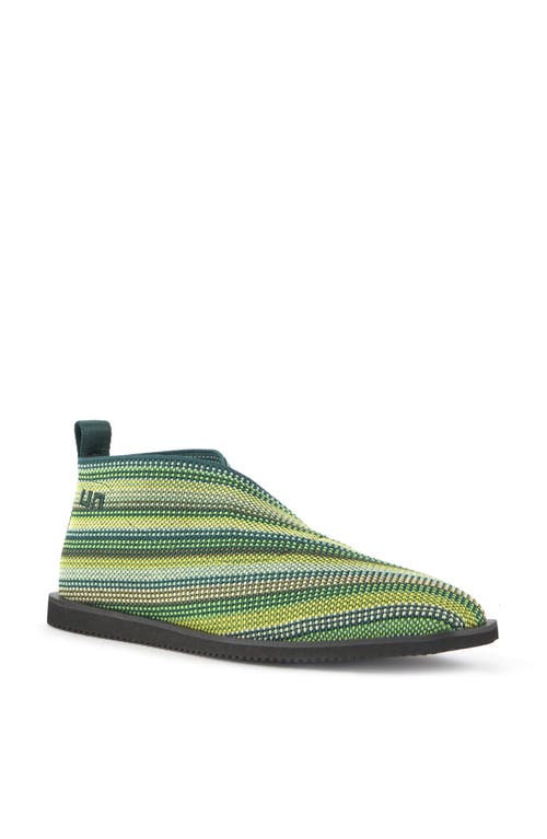 United Nude Fold Square Lo Slip-on In Emerald Mix