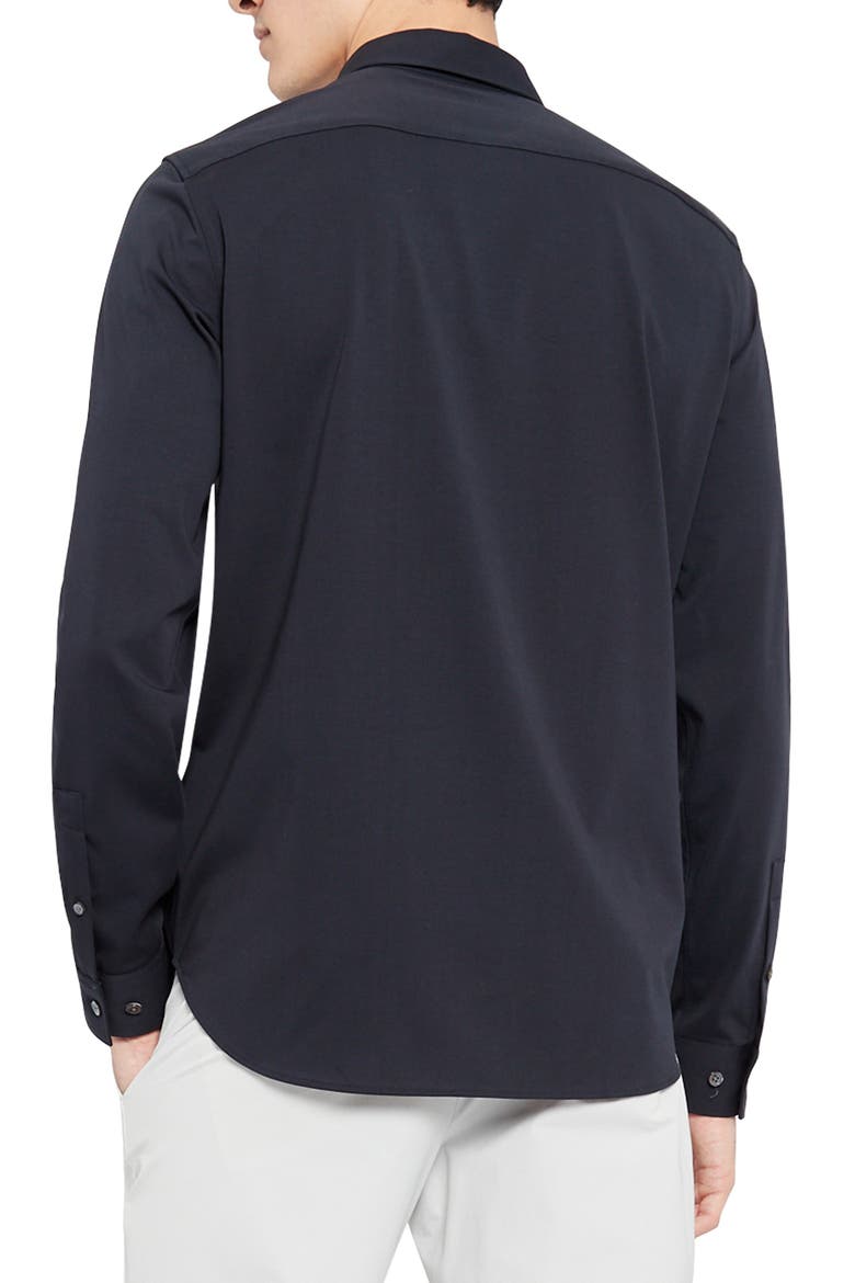 Sylvain ND Structure Knit Button-Up Shirt, Alternate, color, ECLIPSE