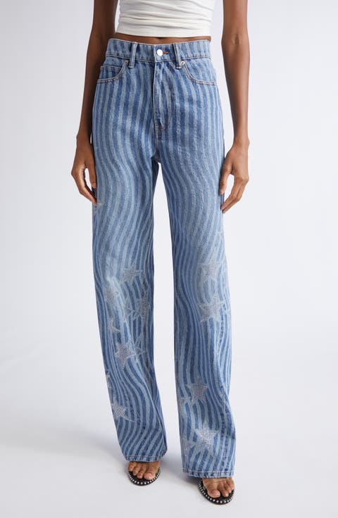 Float Stars & Stripes Straight Leg Jeans (Vintage Medium Indigo)
