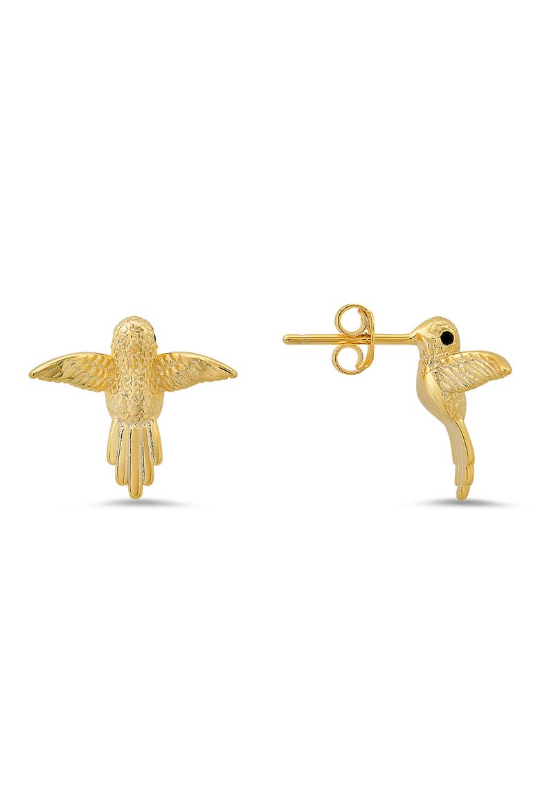 Hummingbird Stud Earrings, Main, color, GOLD