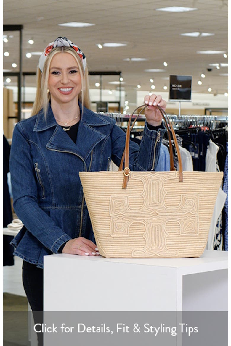 Large Ella Structure Straw Tote video